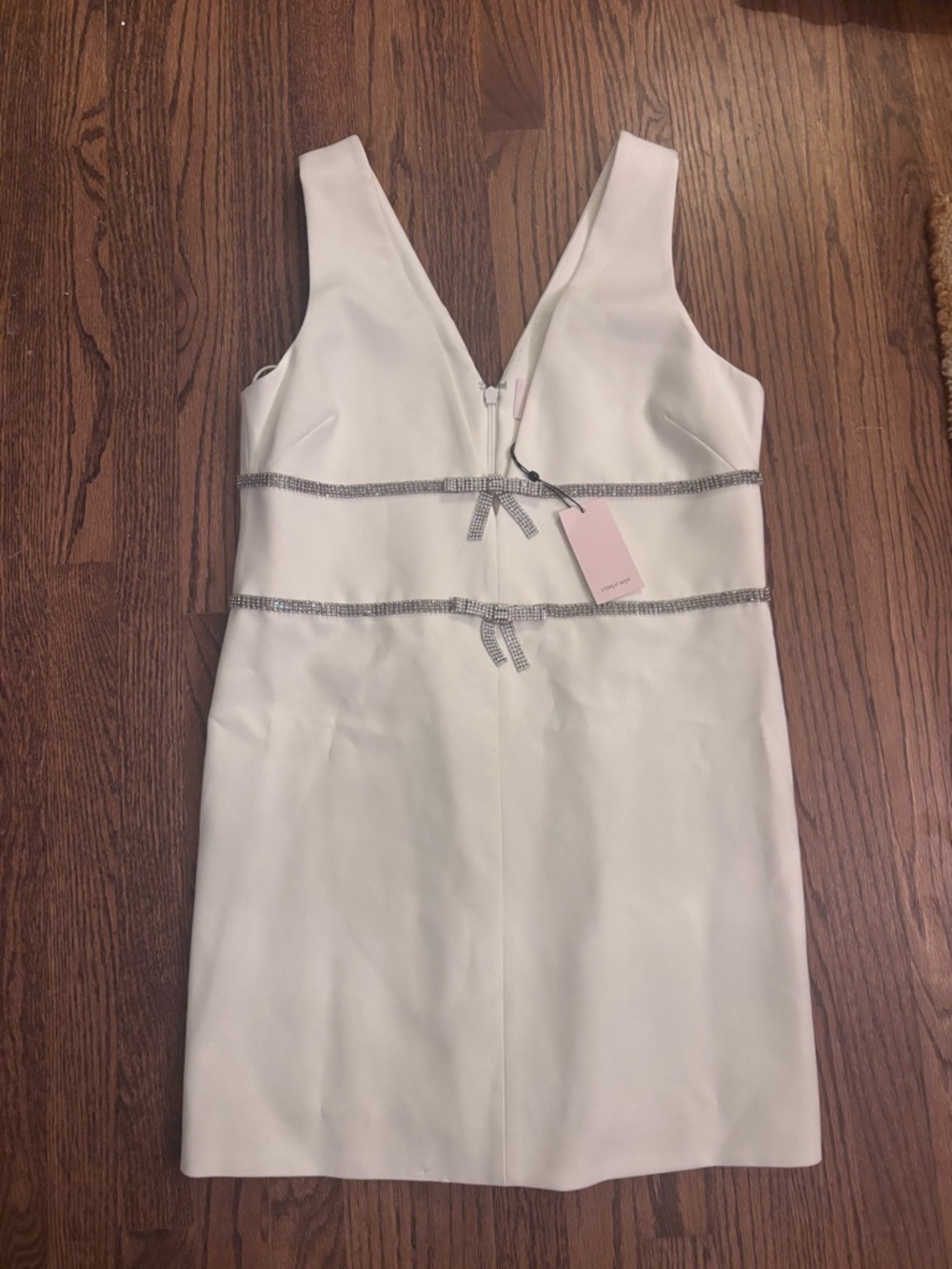 NWT Cinq à Sept Crystal Bow Mini Dress Sz 10 Cocktail Wedding Guest - Picture 10 of 15
